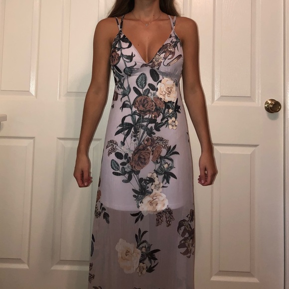Long lavender summer dress - Picture 1 of 5